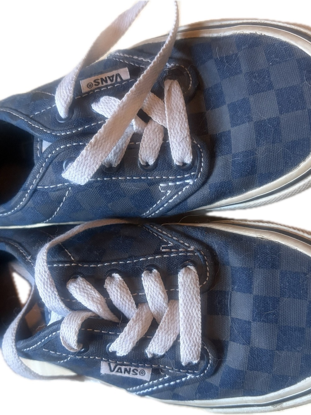 Vans Kids Navy Checkerboard Low-Top Sneakers